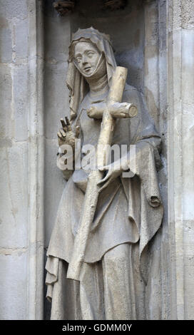 Saint Helena of Constantinople facade of Minoritenkirche in Vienna, Austria Stock Photo