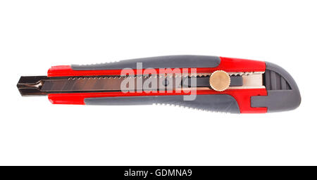 red stationery Paperknife on white background Stock Photo