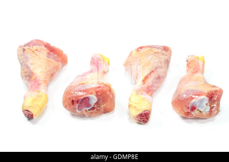 Raw chicken legs isolated on white Stock Photo