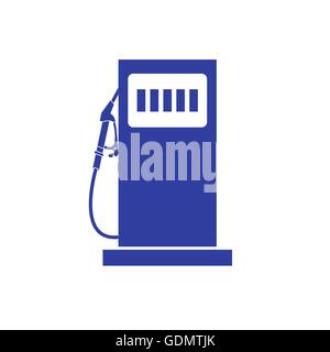 Stylized icon of the gas station on a white background Stock Vector