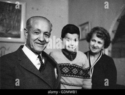 General Gustavo Rojas Pinilla with His Family, photographed in February 1962 in the 1962 election cycle. Stock Photo