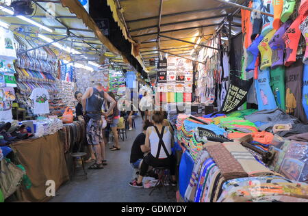 People shop at Patpong Night market in Bangkok Thailand. Stock Photo