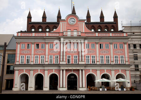 Town hall, Rostock, Mecklenburg-Western Pomerania Stock Photo