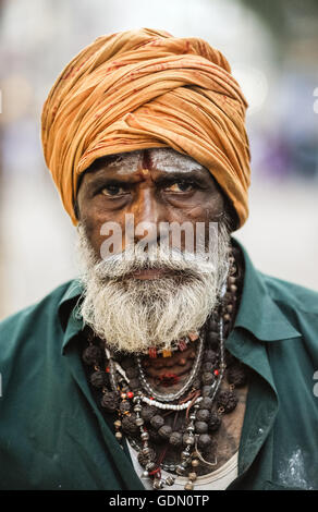 Hindu priest, Madurai, Tamil Nadu, South India, India Stock Photo