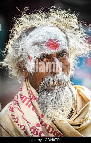 Hindu priest, Madurai, Tamil Nadu, South India, India Stock Photo