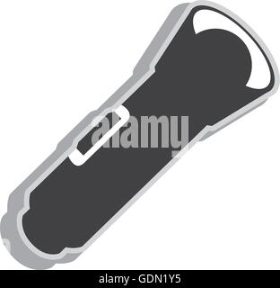 Flashlight bulb object icon vector illustration design Stock Vector