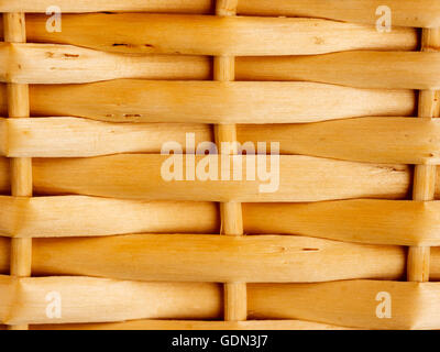 Yellow wicker texture as background Stock Photo