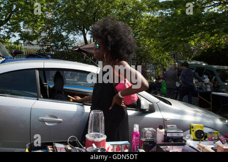 Battersea Car Boot Sale. London, Great Britain, UK Stock Photo