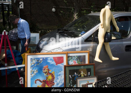 Battersea Car Boot Sale. London, Great Britain, UK Stock Photo