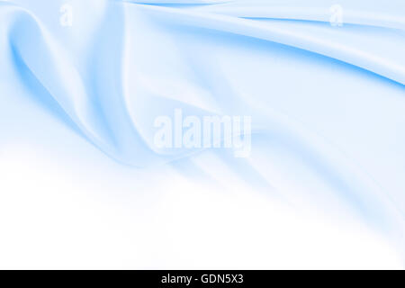 Closeup of lines in blue fabric Stock Photo