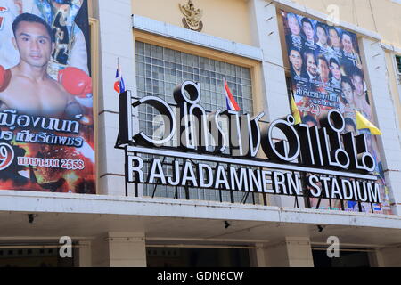 Rajadamnern kick boxing stadium in Bangkok Thailand. Stock Photo