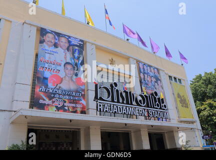 Rajadamnern kick boxing stadium in Bangkok Thailand. Stock Photo