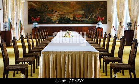 Antique view of Independence Palace interior, beautiful living room Stock Photo