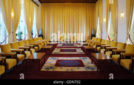 Antique view of Independence Palace interior, beautiful living room, luxury decoration Stock Photo