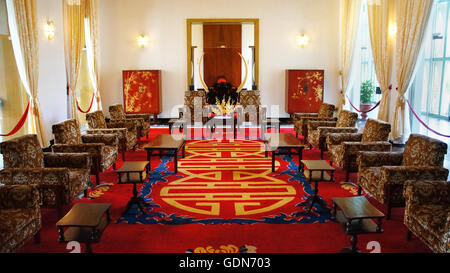 Antique view of Independence Palace interior, beautiful living room Stock Photo