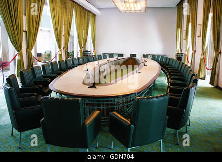 Antique view of Independence Palace interior, beautiful living room Stock Photo