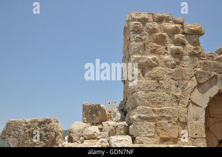 The Nimrod (Namrud) Fortress or Nimrod Castle is a medieval Muslim castle situated on the southern slopes of Mount Hermon, on a Stock Photo