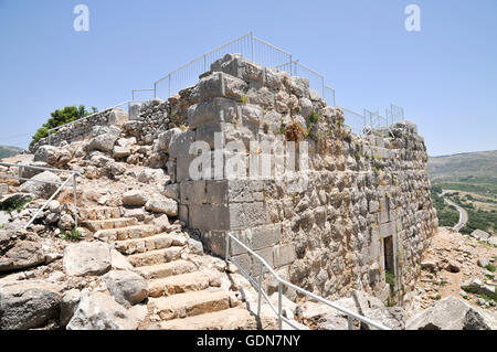 The Nimrod (Namrud) Fortress or Nimrod Castle is a medieval Muslim castle situated on the southern slopes of Mount Hermon, on a Stock Photo