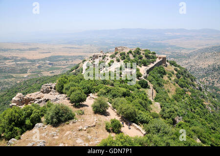 The Nimrod (Namrud) Fortress or Nimrod Castle is a medieval Muslim castle situated on the southern slopes of Mount Hermon, on a Stock Photo