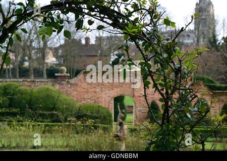 English Garden Rose Arch Stock Photo