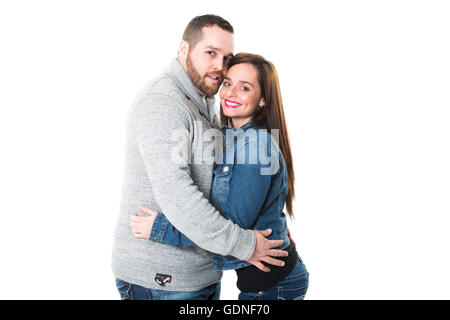 Portrait of attractive young couple smiling, Stock Photo