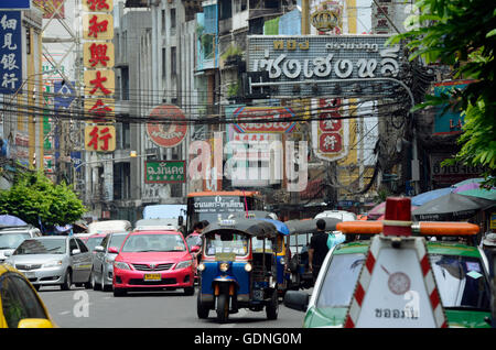 the charoen krung road in the china town the city of Bangkok in Thailand in Southeastasia. Stock Photo