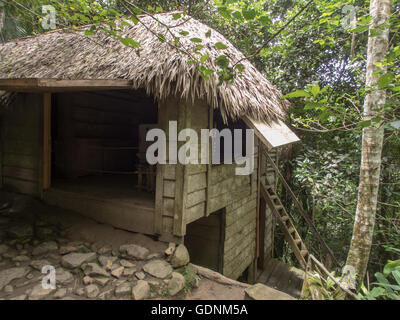 Casa de Fidel, at Castro's rebel camp set up in 1958, known as Comandancia de la Plata, Sierra Maestra mountains, Cuba Stock Photo