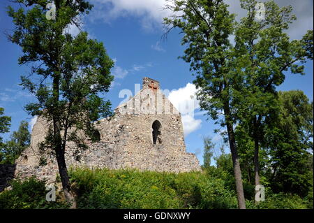 geography / travel, Latvia, Sigulda, Segewold, castle of the Order of the Teutonic Knights, ruin, Additional-Rights-Clearance-Info-Not-Available Stock Photo