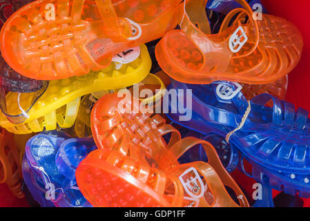 Orange store jelly shoes