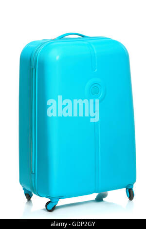The modern large suitcase on white background Stock Photo
