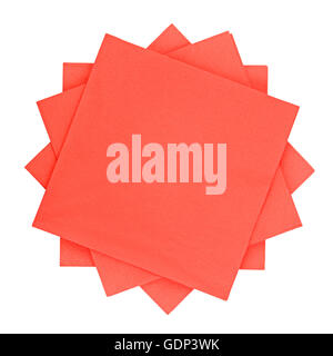 red tissue paper isolated on white background Stock Photo