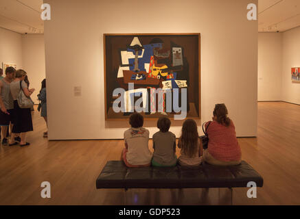 Pablo Picasso, Three Musicians at the Museum of Modern Art, MoMA,  in New York City. Stock Photo