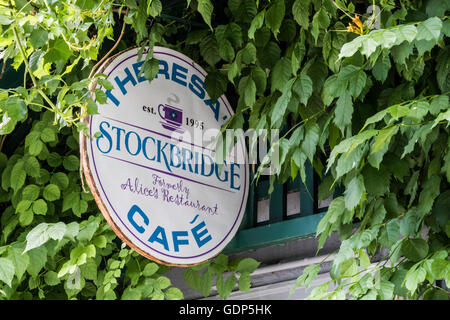 Theresa's Cafe, formerly Alice's Restaurant, on Main Street in Stockbridge, MA Stock Photo