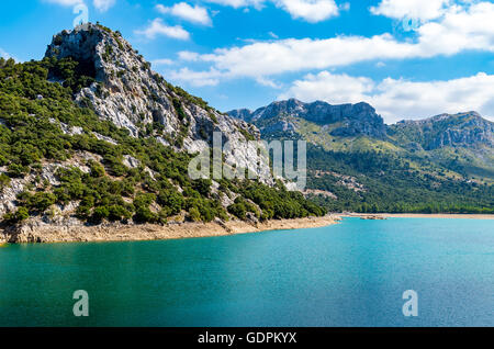 beautiful mountain lake Panta de Gorg Blau, Mallorca, Spain Stock Photo