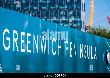 Greenwich Peninsular riverside construction, North Greenwich, London, England, U.K. Stock Photo