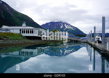 Small Boat Harbor, Resurrection Bay in Seward, Alaska Stock Photo