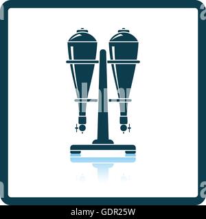 Soda siphon equipment icon. Shadow reflection design. Vector illustration. Stock Vector