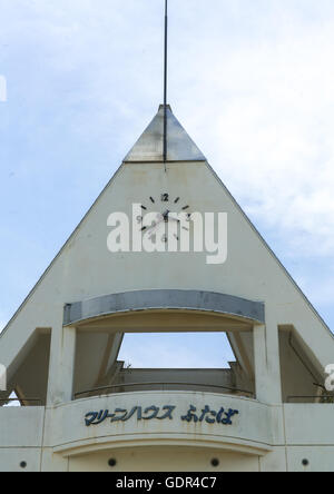 Abandoned marine house in the highly contaminated area after the daiichi nuclear power plant irradiation and the tsunami, Fukushima prefecture, Futaba, Japan Stock Photo