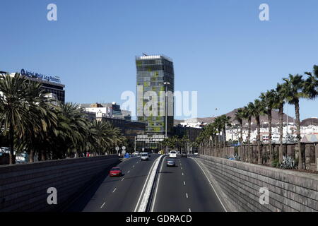 the city of Las Palmas on The Gran Canary Island on the Canary Island of Spain in the Atlantic ocean. Stock Photo