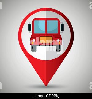 bus location isolated icon design Stock Vector
