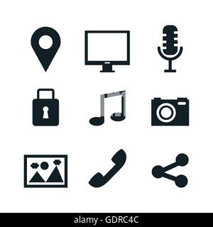 set of social media icons isolated icon design Stock Vector