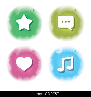 set of social media icons isolated icon design Stock Vector