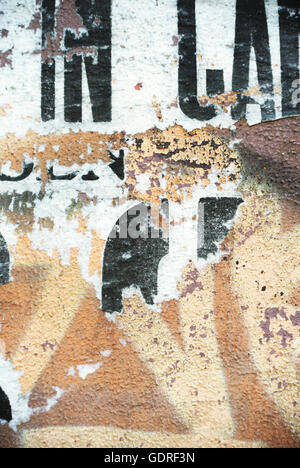 Photograph of urban random collage background or paper texture Stock Photo