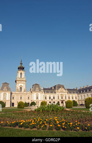 Baroque Festetics Palace Garden, Helikon Castle Museum, in Keszthely at Lake Balaton, Hungary, Europe Stock Photo