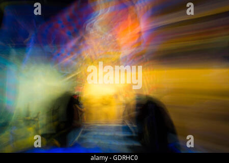 Colorful blurred image symbolizing dreams, nightmares and ghostly apparitions Stock Photo