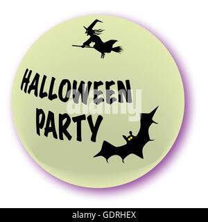A halloween party icon over a white background Stock Vector