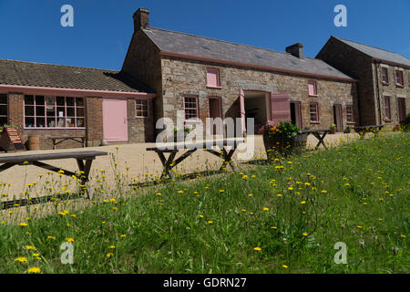 Restored farm complex of Hamptonne,Jersey,Channel Islands Stock Photo