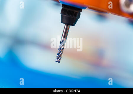 Diamond milling cutter on CNC machine Stock Photo