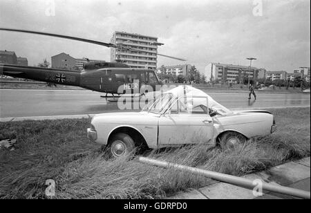Rescue mission by helicopter near Munich, 1979 Stock Photo