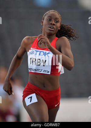 Bydgoszcz, Poland. 19th July, 2016. Lynna Irby of the USA in the heats of the women's 400m during the afternoon session on day 1 of the IAAF World Junior Championships at Zawisza Stadium on July 19, 2016 in Bydgoszcz, Poland. Credit:  Roger Sedres/Alamy Live News Stock Photo